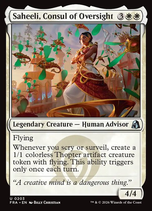 Saheeli, Consul of Oversight card image