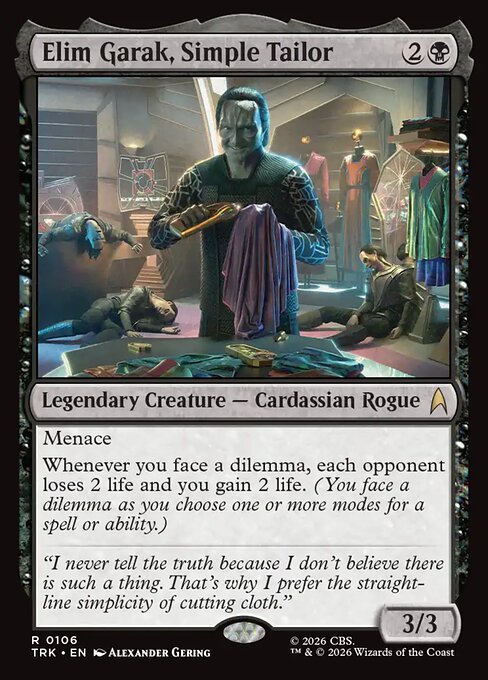 Elim Garak, Simple Tailor card image