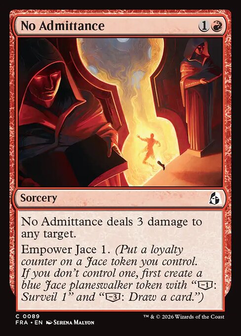No Admittance card image