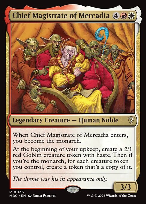 Chief Magistrate of Mercadia card image