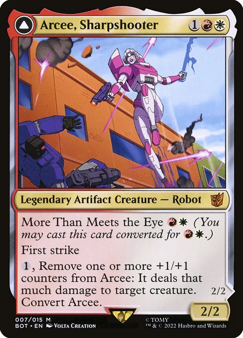 Arcee, Sharpshooter // Arcee, Acrobatic Coupe card image