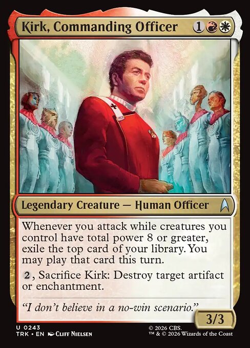 Kirk, Commanding Officer card image