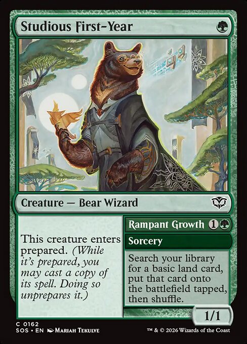 Studious First-Year // Rampant Growth card image