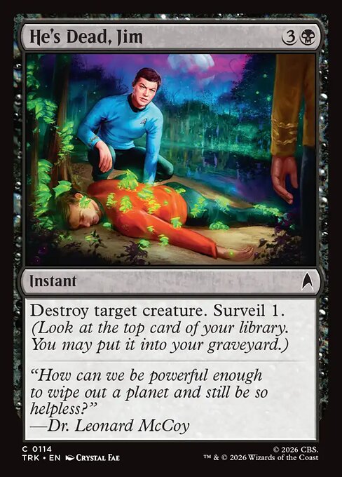 He's Dead, Jim card image