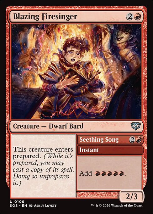 Blazing Firesinger // Seething Song card image