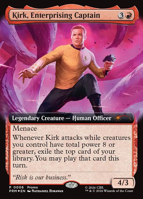 Kirk, Enterprising Captain card image