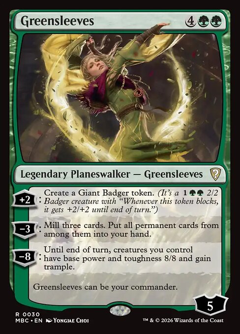 Greensleeves card image