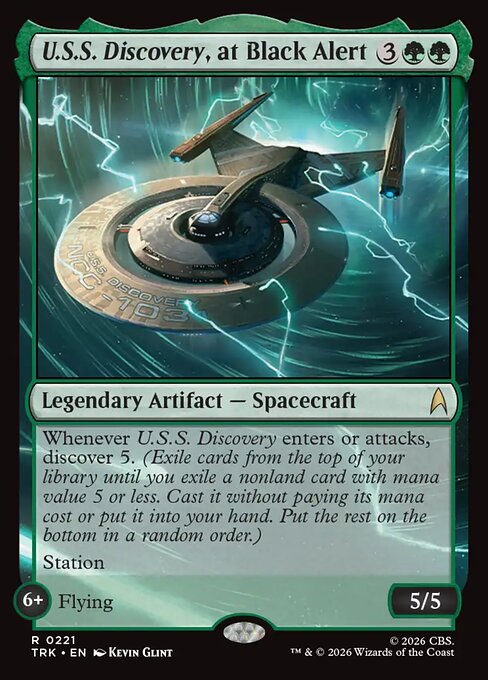 U.S.S. Discovery, at Black Alert card image