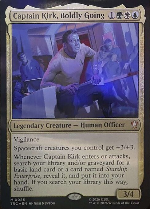 Captain Kirk, Boldly Going card image