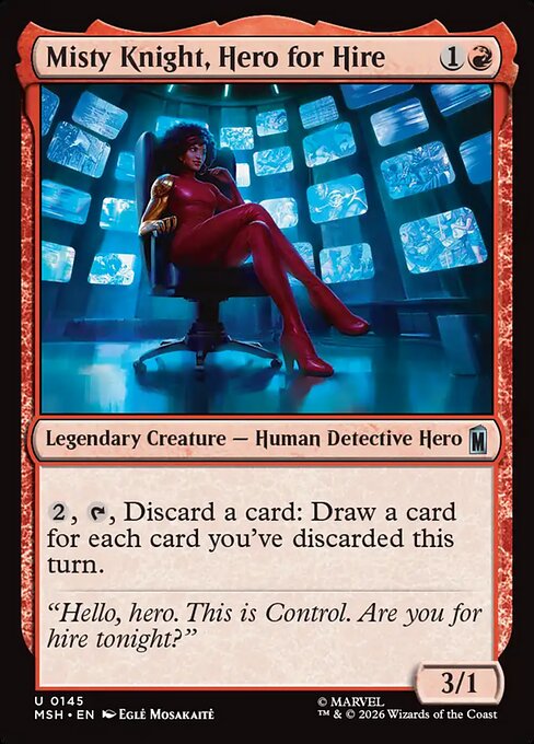 Misty Knight, Hero for Hire card image