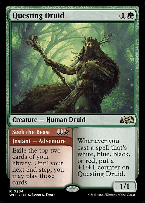 Questing Druid // Seek the Beast card image