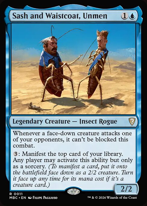 Sash and Waistcoat, Unmen card image
