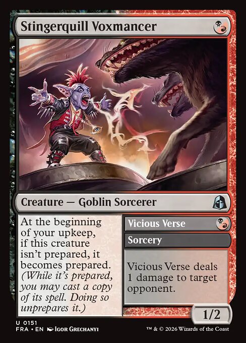 Stingerquill Voxmancer // Vicious Verse card image