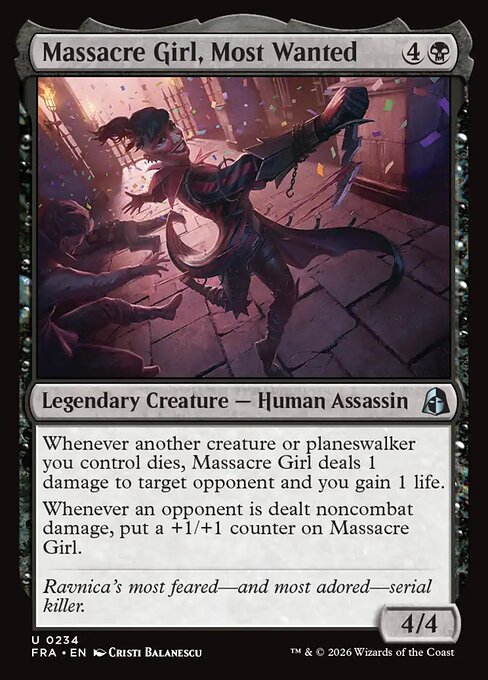 Massacre Girl, Most Wanted card image