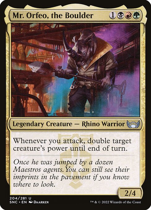 Mr. Orfeo, the Boulder card image