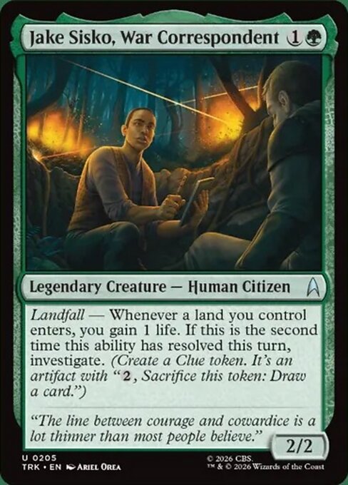 Jake Sisko, War Correspondent card image