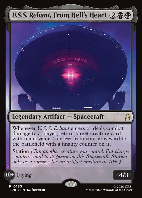 U.S.S. Reliant, From Hell's Heart card image