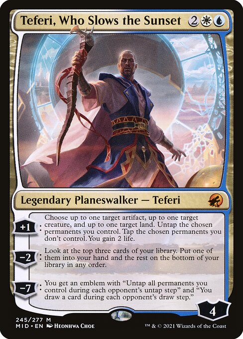 Teferi, Who Slows the Sunset card image