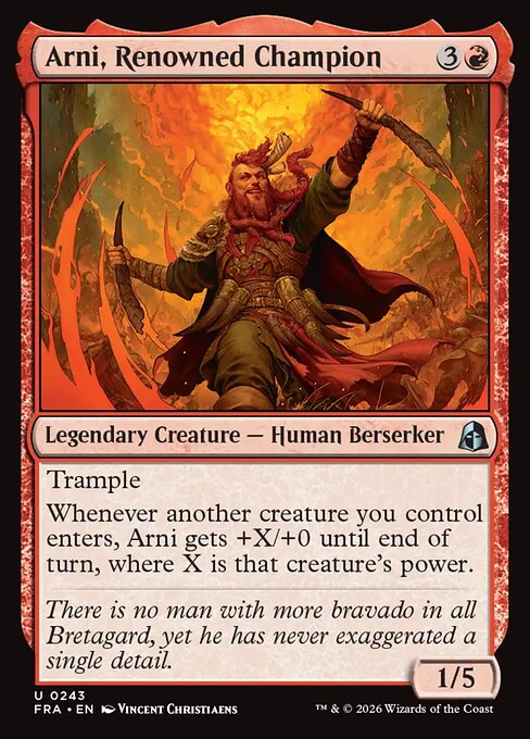 Arni, Renowned Champion card image