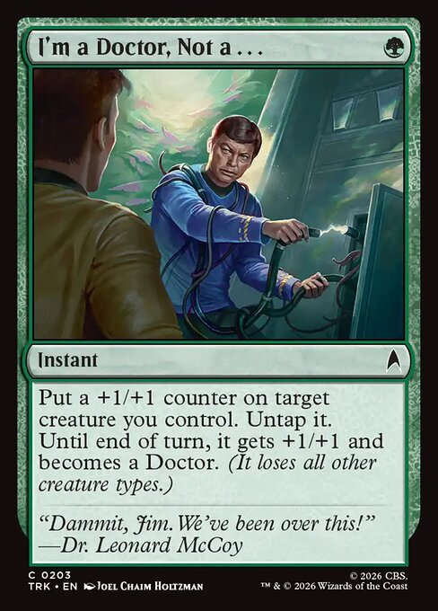 I'm a Doctor, Not a . . . card image