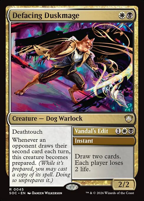 Defacing Duskmage // Vandal's Edit card image