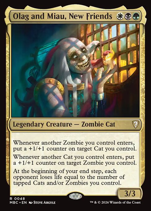 Olag and Miau, New Friends card image