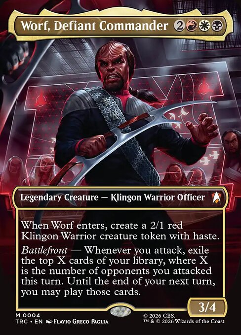 Worf, Defiant Commander card image