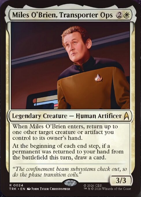 Miles O'Brien, Transporter Ops card image