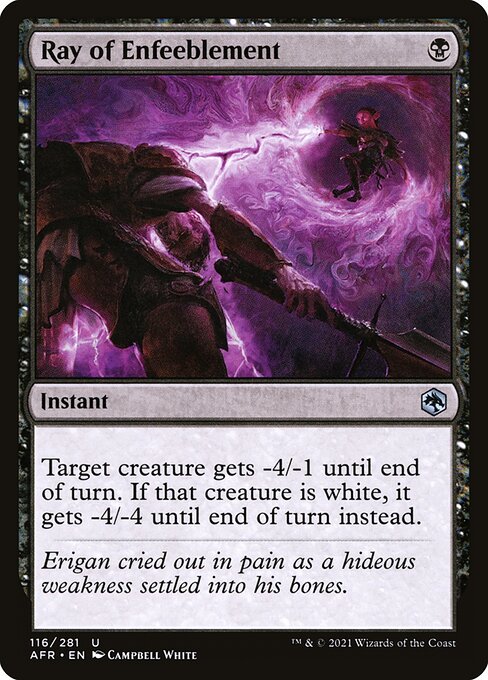 Ray of Enfeeblement card image